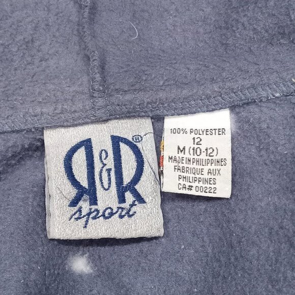 R&R Blue & White with Mounting View Women's Zip Sweater Size 12 - Medium - Picture 5 of 5